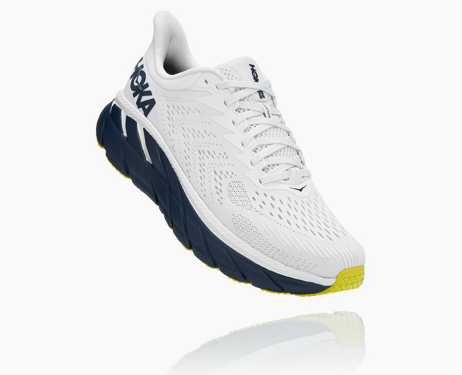 Tenis Hoka One One Hombre Blancos/Negros - Clifton 7 - INQR27841